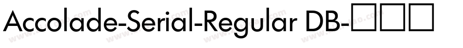 Accolade-Serial-Regular DB字体转换